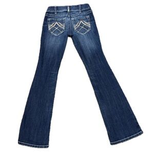 ARIAT Real Women’s Low Rise Bootcut Jeans | Y2K Contrast Stitch | Sz 27 *READ*